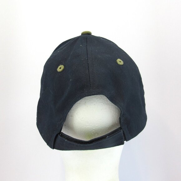 Alaska Embroidered Logo with Fish Men's Blue Adjustable Strap Back Cap Hat - Picture 6 of 8